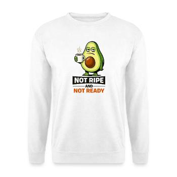 Avocado Meme: Not Ripe Not Ready - Unisex Sweatshirt - white - Front