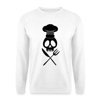 Cook's Skull (Black) - Unisex Sweatshirt - white - Front