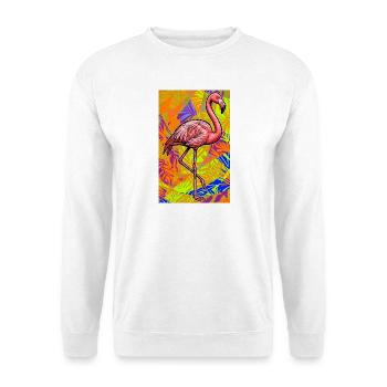 Flamant - Sweat-shirt Unisexe - blanc - Devant