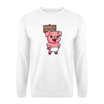 Cricket sign with pig - Unisex Sweatshirt - white - Front