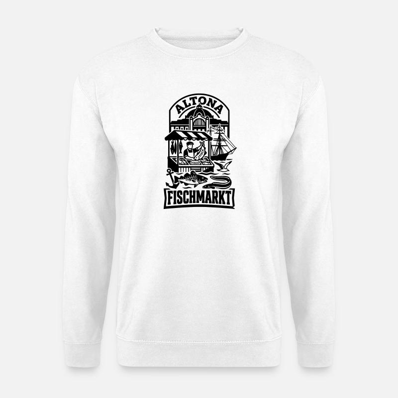 Fischmarkt Hamburg Altona - Unisex Pullover - Weiß