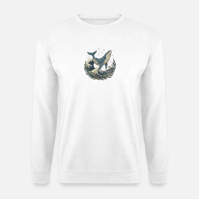 Der Wal – Säule des Ozeans - Unisex Pullover - Weiß