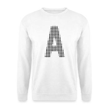 Buchstabe A – Punktmuster Initial Design - Unisex Pullover - Weiß - Vorne