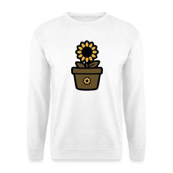 Plante en pot de tournesol Maman Jardin Fleuriste - Sweat-shirt Unisexe - blanc - Devant