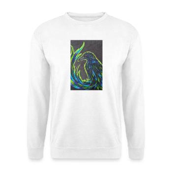 Phénix en plumage néon - Sweat-shirt Unisexe - blanc - Devant