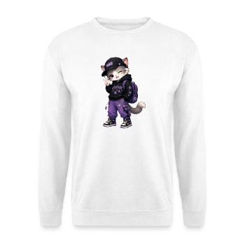 Adventurer Kitten Purple Stars - Unisex Sweatshirt - white - Front