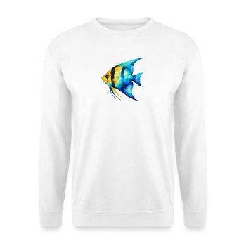 Blue Yellowfish Watercolor - Unisex Sweatshirt - white - Front