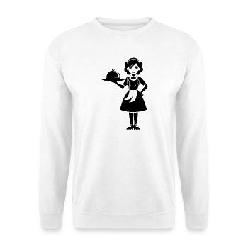 Serveuse - Sweat-shirt Unisexe - blanc - Devant