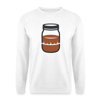 Sauerteig Einmachglas Icon - Unisex Pullover - Weiß - Vorne - Alina (178cm) & Michal (187cm)