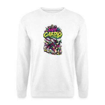 Mein Hund ist mein Cardio - Unisex Pullover - Weiß - Vorne - Alina (178cm) & Michal (187cm)