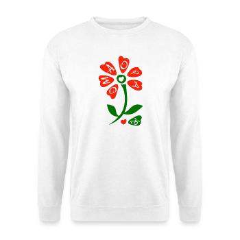 Oma und Opa 2026 - Unisex Pullover - Weiß - Vorne - Alina (178cm) & Michal (187cm)