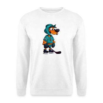Eishockey Hund - Unisex Pullover - Weiß - Vorne - Alina (178cm) & Michal (187cm)