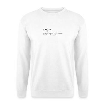 "Warten" – die Zeit scheint langsamer zu vergehen. - Unisex Pullover - Weiß - Vorne