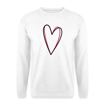 Heart love friendship symbol gift idea - Unisex Sweatshirt - white - Front