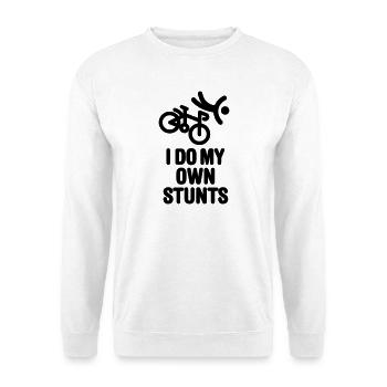 I do my own stunts - racing bicycle - Unisex Sweatshirt - white - Front