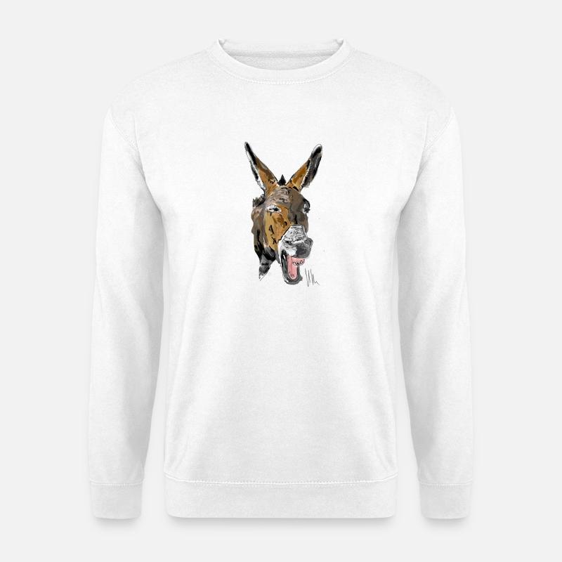 Esel - Unisex Pullover - Weiß
