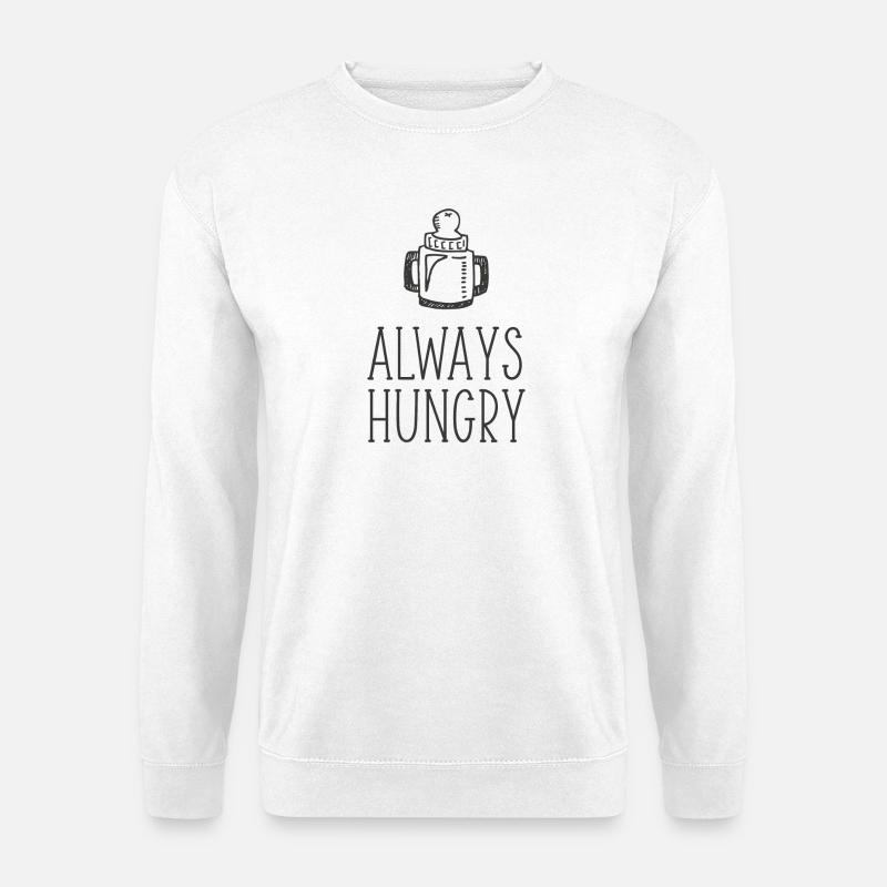 Always Hungry Flasche 2 - Unisex Pullover - Weiß