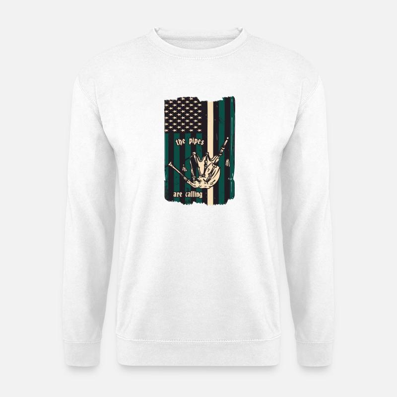 Dudelsack Spieler - Unisex Pullover - Weiß