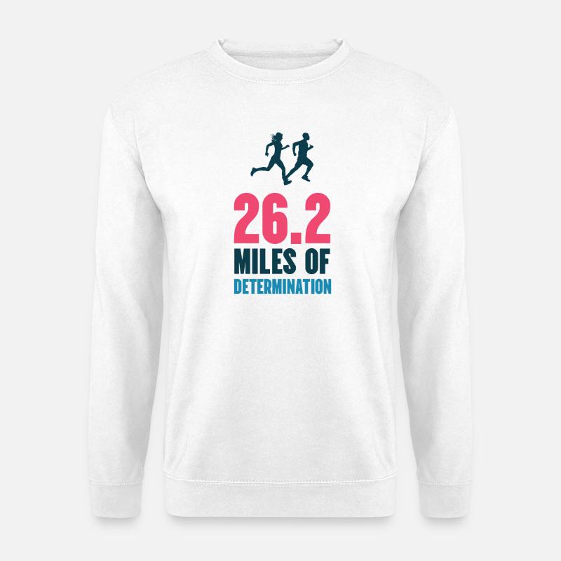 Marathon - 26,2 miles de détermination - Sweat-shirt Unisexe - blanc