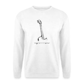 demi guitare - Sweat-shirt Unisexe - blanc - Devant