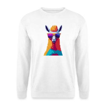 Retro-Alpaka-Rebellion - Unisex Pullover - Weiß - Vorne