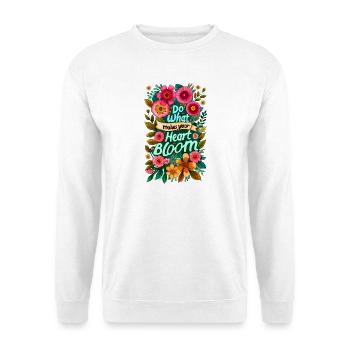 Faites ce qui fait fleurir votre cœur - Sweat-shirt Unisexe - blanc - Devant