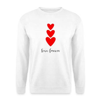 HEART. COUPLE. JUST MARRIED. Bachelorette party. VALENTINE'S DAY. - Unisex Sweatshirt - white - Front