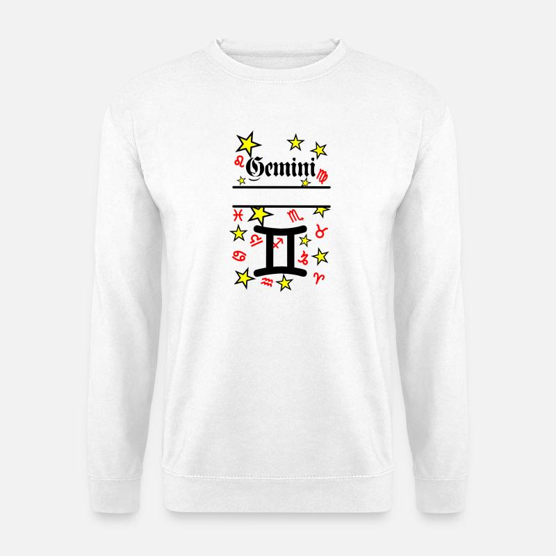 Sternzeichen Zwillinge Zwillinge - Unisex Pullover - Weiß