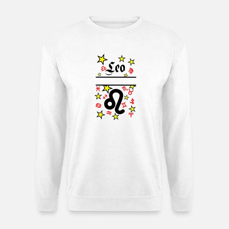 Löwe Sternzeichen Löwe - Unisex Pullover - Weiß