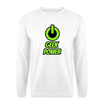 Geek power - Unisex Sweatshirt - white - Front