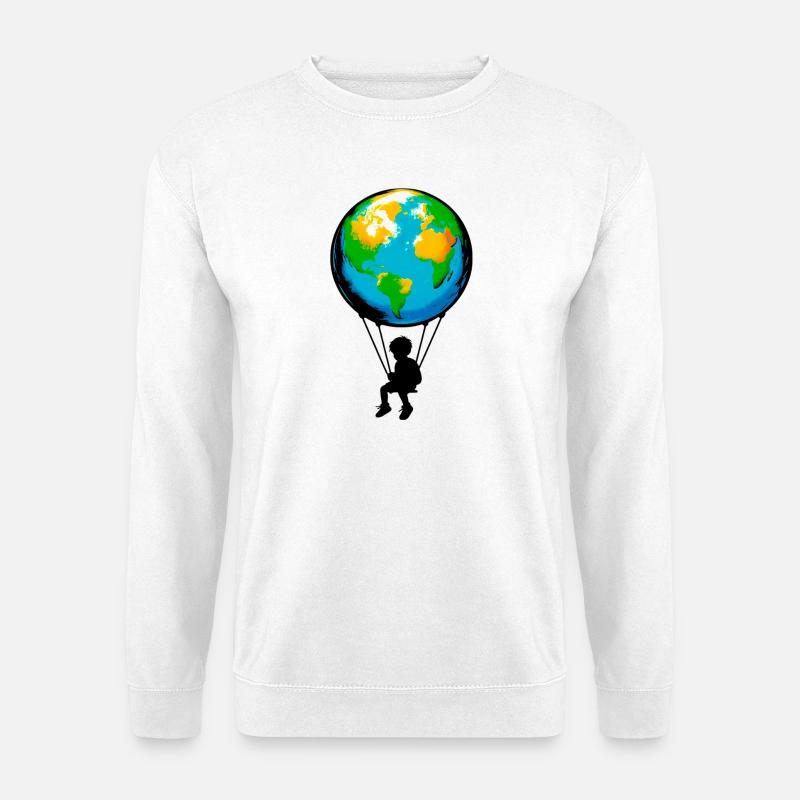 Planet Erde - Unisex Pullover - Weiß