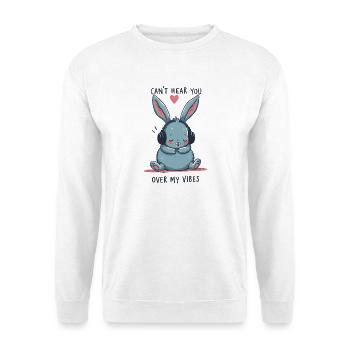 Je ne t’entends pas T-shirt casque Bunny Vibes - Sweat-shirt Unisexe - blanc - Devant