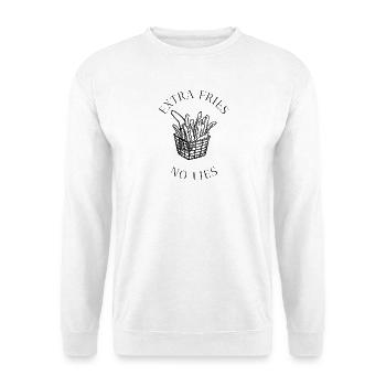 Extra Fries, No Lies - Unisex Sweatshirt - white - Front
