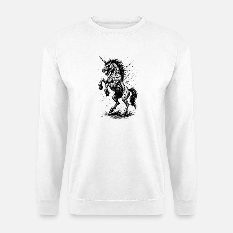 Licorne Crépuscule - Sweat-shirt Unisexe - blanc