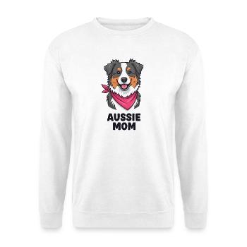 Maman de dessins animés australiens maman de chien berger australien - Sweat-shirt Unisexe - blanc - Devant