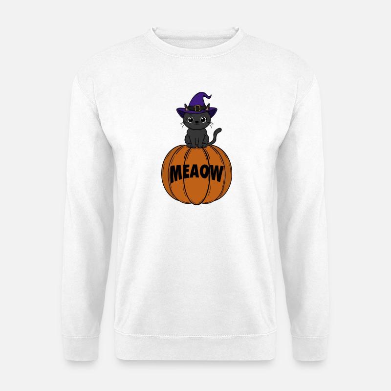 Katze Halloween  - Unisex Pullover - Weiß