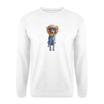 Laly Blue astronaut in space helmet - Unisex Sweatshirt - white - Front