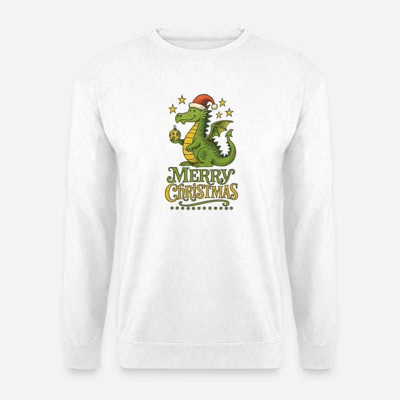 Festliche Drachenweihnacht - Unisex Pullover - Weiß