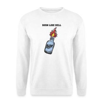 Fiery Motifs Bottle with Flame - Unisex Sweatshirt - white - Front
