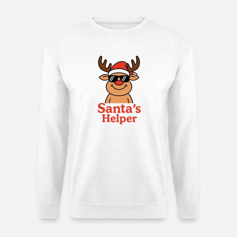 Rentierhelfer des Heiligen - Unisex Pullover - Weiß