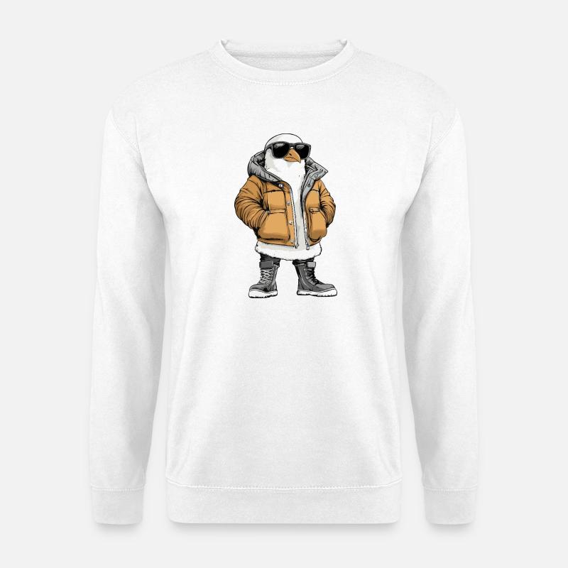 Taube Vogel Cool Winter - Unisex Pullover - Weiß