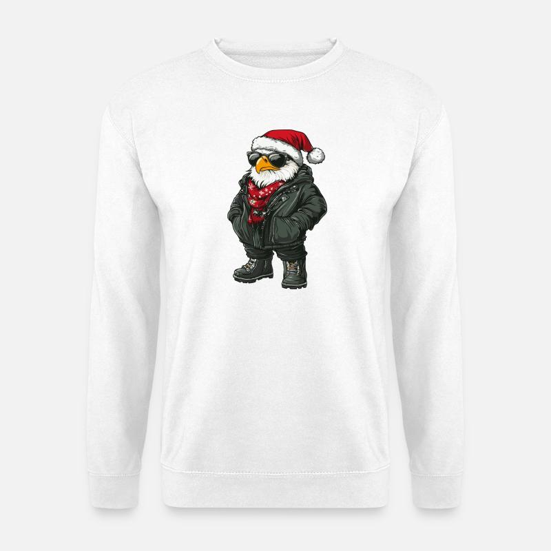 Adler Weihnachten Winter - Unisex Pullover - Weiß