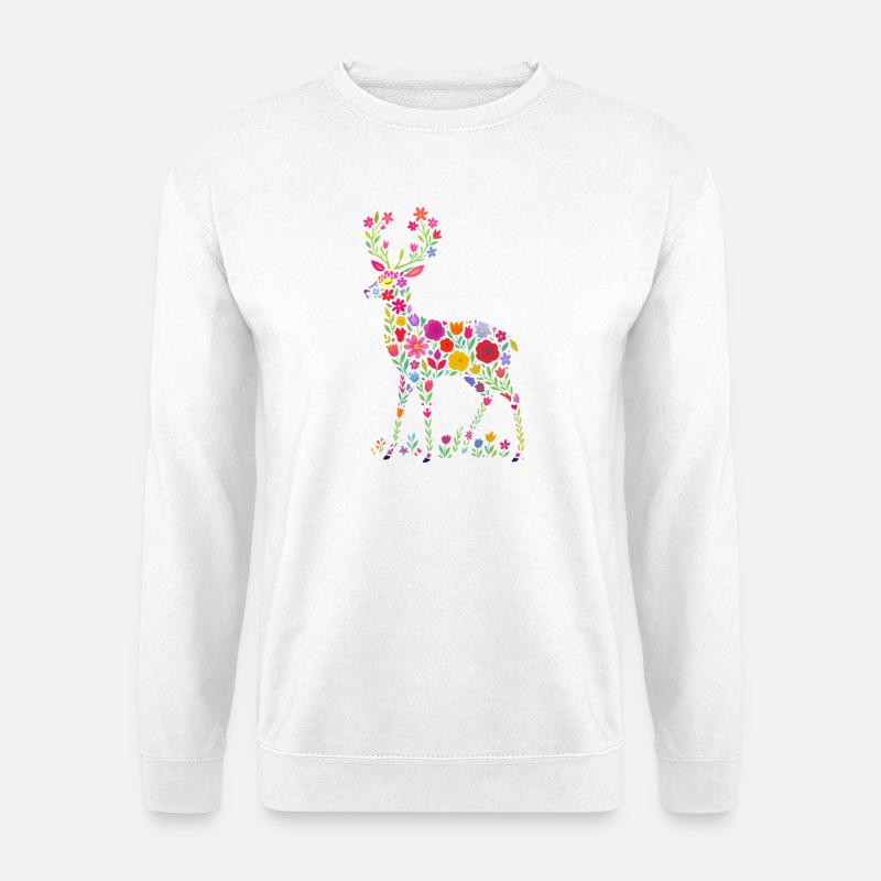 Hirsch Reh - Unisex Pullover - Weiß