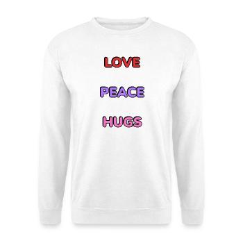Liebe Friedens-Umarmungen - Unisex Pullover - Weiß - Vorne