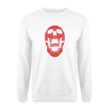 Amor-Design - Unisex Pullover - Weiß - Vorne - Alina (178cm) & Michal (187cm)