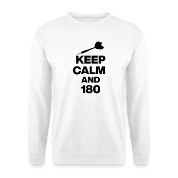KEEP CALM AND 180, DART LOVE! ONEHUNDRETEIGHTY - Unisex Sweatshirt - white - Front
