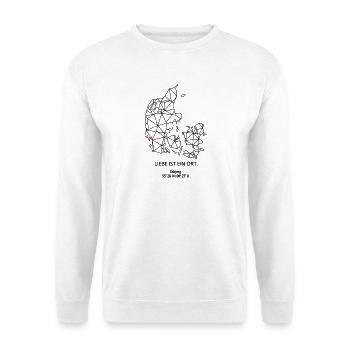 Dänemark Umriss - Esbjerg Liebe - Koordinaten - Unisex Pullover - Weiß - Vorne