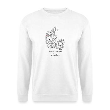 Dänemark Umriss - Lemvig Liebe - Koordinaten - Unisex Pullover - Weiß - Vorne