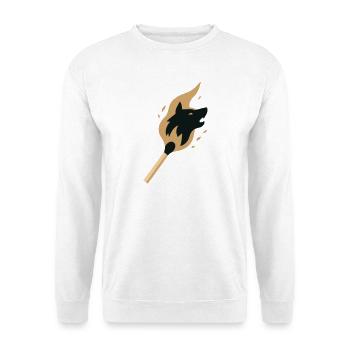 Lone Wolf Flaming Alpha Style Match - Unisex Pullover - Weiß - Vorne