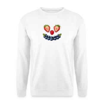 Beeren Gesicht - Unisex Pullover - Weiß - Vorne